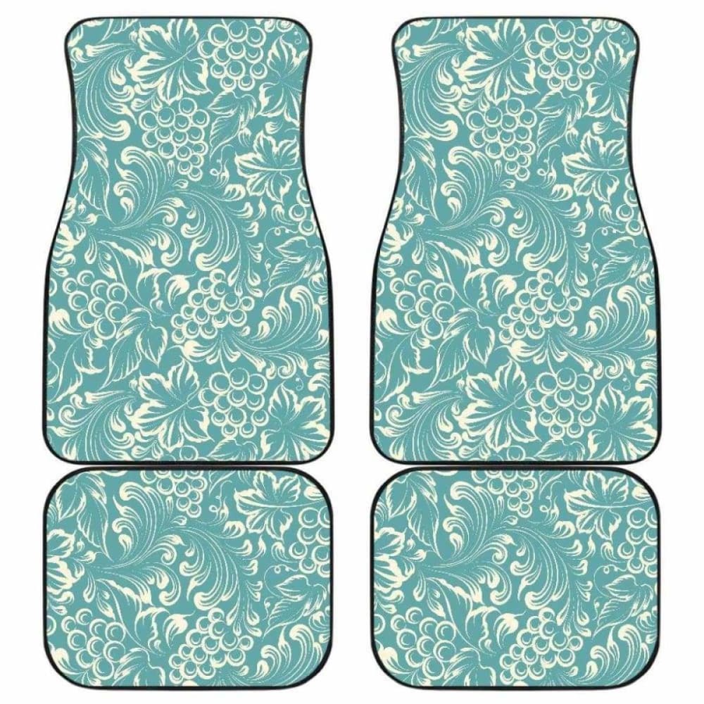 Classic Hand Drawn Grape Pattern Front And Back Car Mats 174914 - YourCarButBetter