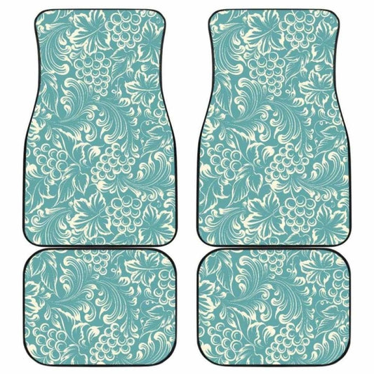Classic Hand Drawn Grape Pattern Front And Back Car Mats 174914 - YourCarButBetter