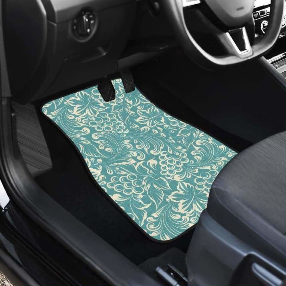 Classic Hand Drawn Grape Pattern Front And Back Car Mats 174914 - YourCarButBetter