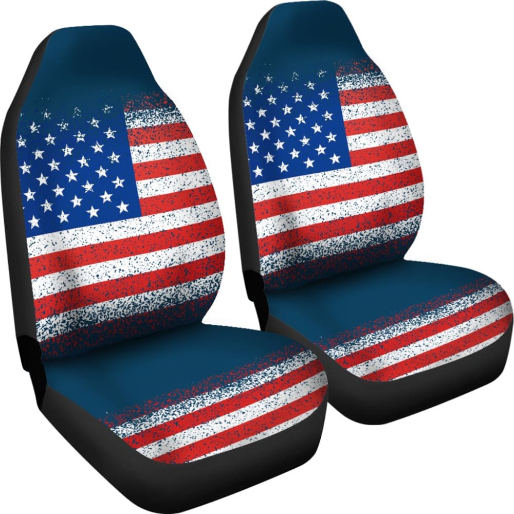 Classic Patriotic American Flag Car Seat Covers 211206 - YourCarButBetter