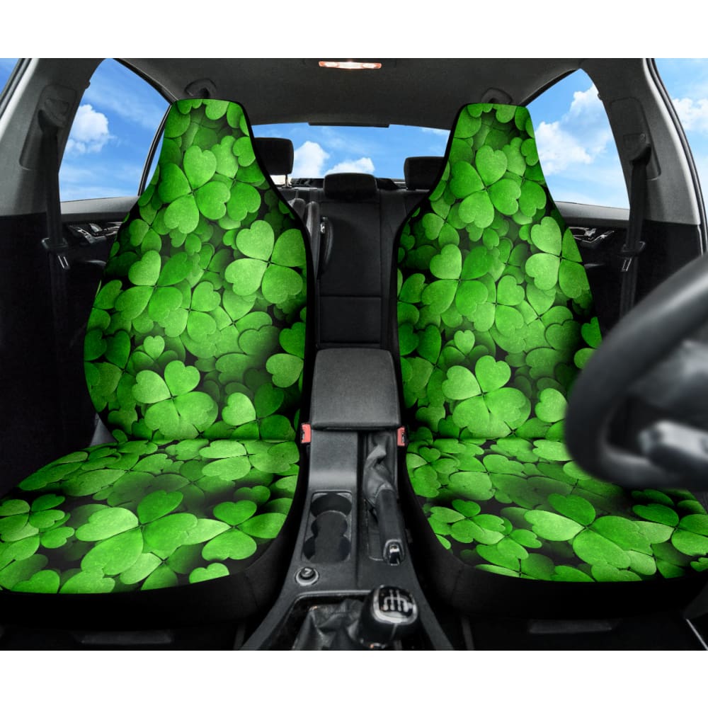 Clover Green Leaves Car Seat Covers 210601 - YourCarButBetter