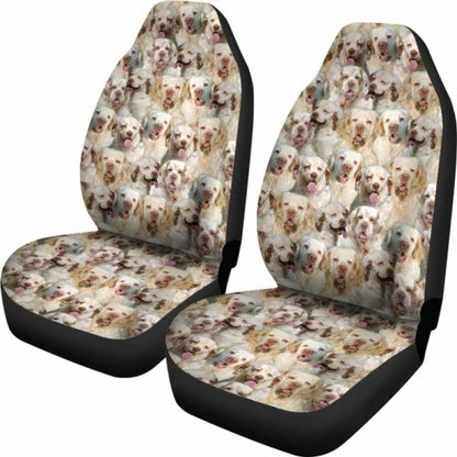 Clumber Spaniel Full Face Car Seat Covers 195016 - YourCarButBetter