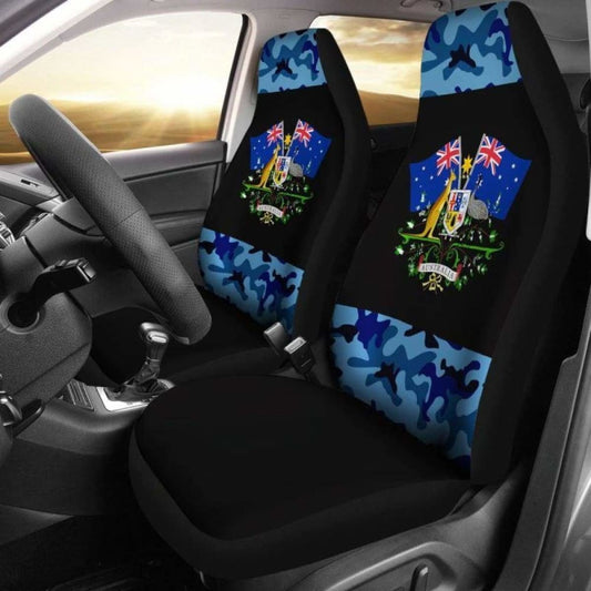 Coat Of Arms Of Australia With Camo Style Car Seat Covers Amazing 112608