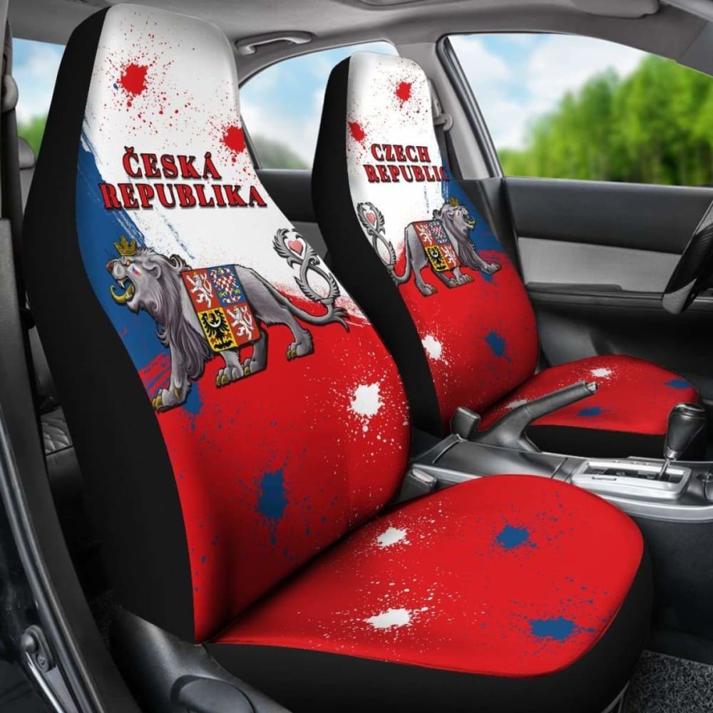 Coat Of Arms Czech Republic Lion Car Seat Covers Amazing 105905 - YourCarButBetter