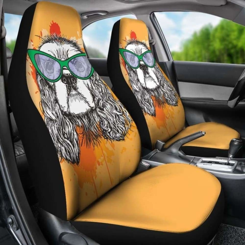 Cocker Spaniel Dogs Art Car Seat Covers 195016 - YourCarButBetter
