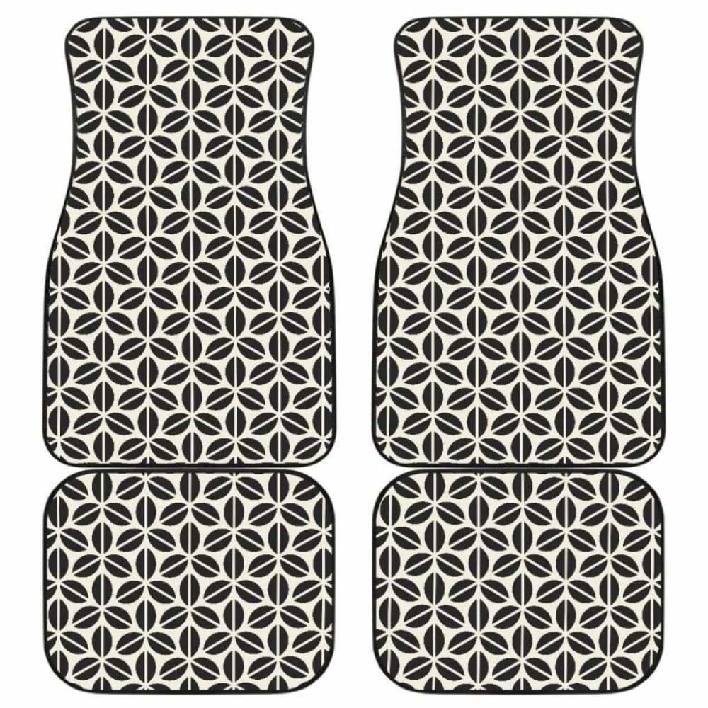 Coffee Bean Abstract Modern Pattern Front And Back Car Mats 163730 - YourCarButBetter