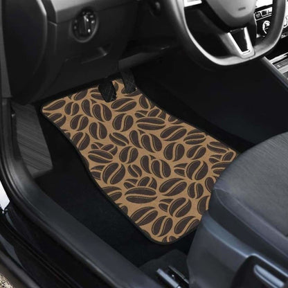 Coffee Bean On Brown Background Front And Back Car Mats 163730 - YourCarButBetter