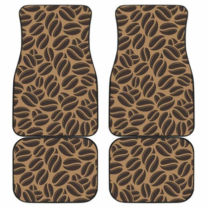 Coffee Bean On Brown Background Front And Back Car Mats 163730 - YourCarButBetter