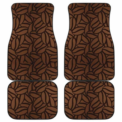 Coffee Bean Pattern Front And Back Car Mats 163730 - YourCarButBetter