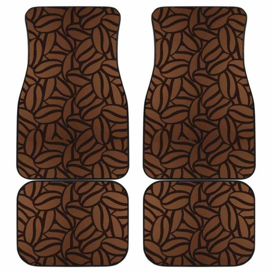 Coffee Bean Pattern Front And Back Car Mats 163730 - YourCarButBetter