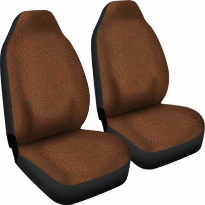 Cognac Color Snake Skin Reptile Scales Car Seat Covers 232125 - YourCarButBetter