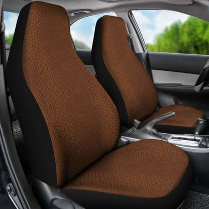 Cognac Color Snake Skin Reptile Scales Car Seat Covers 232125 - YourCarButBetter