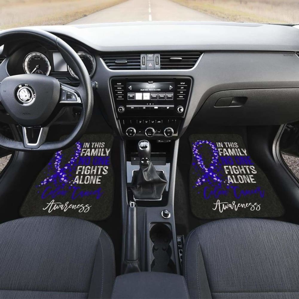 Colon Cancer No One Fights Alone Car Floor Mats 210101 - YourCarButBetter