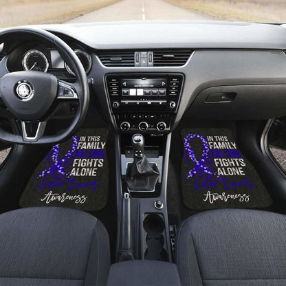 Colon Cancer No One Fights Alone Car Floor Mats 210101 - YourCarButBetter