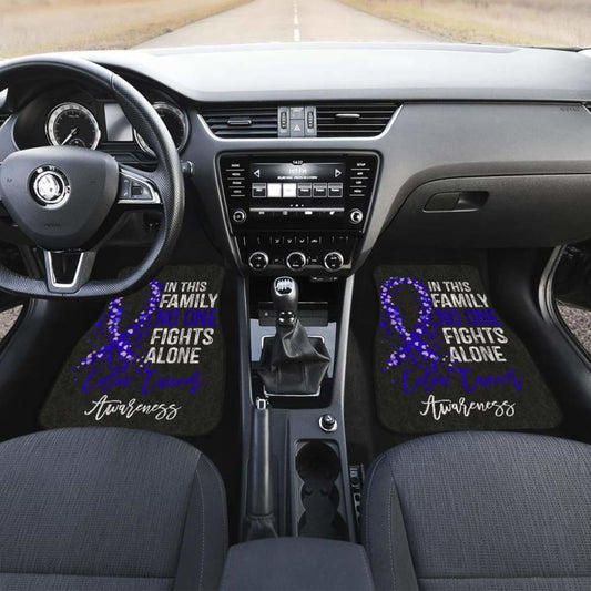 Colon Cancer No One Fights Alone Car Floor Mats 210101 - YourCarButBetter