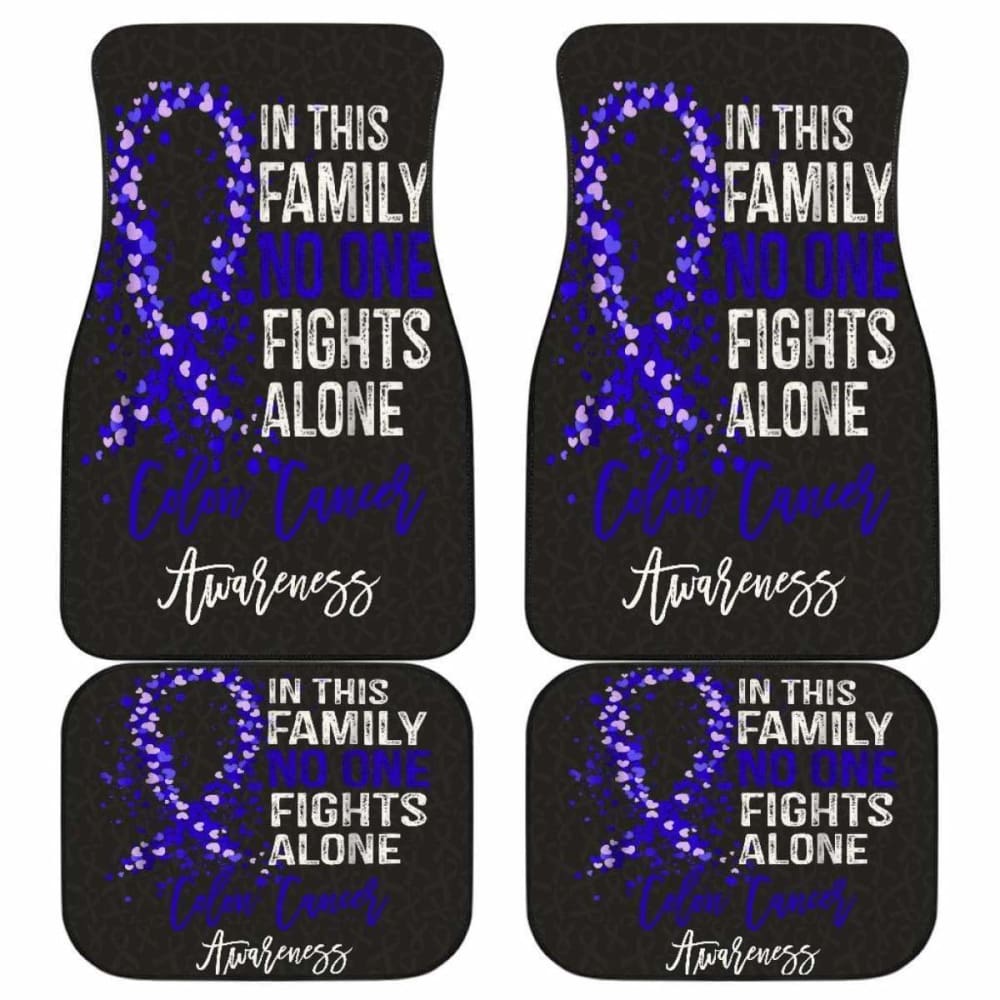 Colon Cancer No One Fights Alone Car Floor Mats 210101 - YourCarButBetter