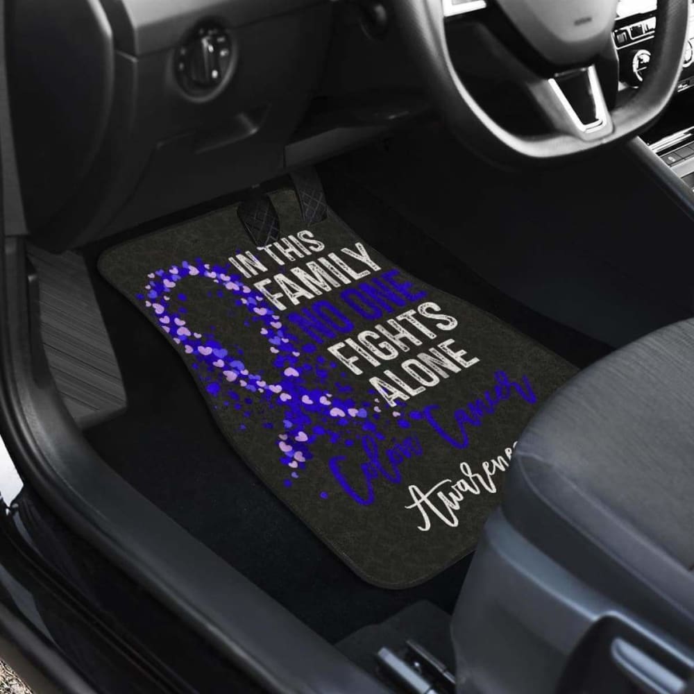 Colon Cancer No One Fights Alone Car Floor Mats 210101 - YourCarButBetter