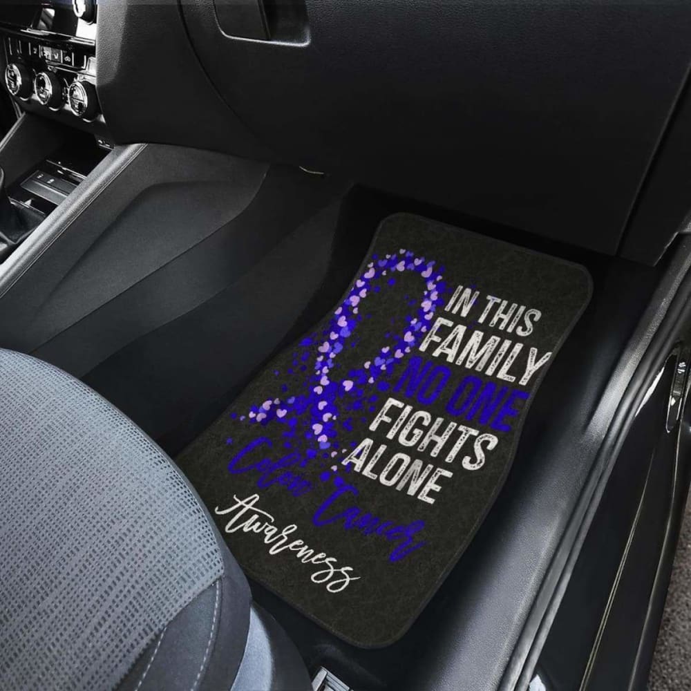 Colon Cancer No One Fights Alone Car Floor Mats 210101 - YourCarButBetter