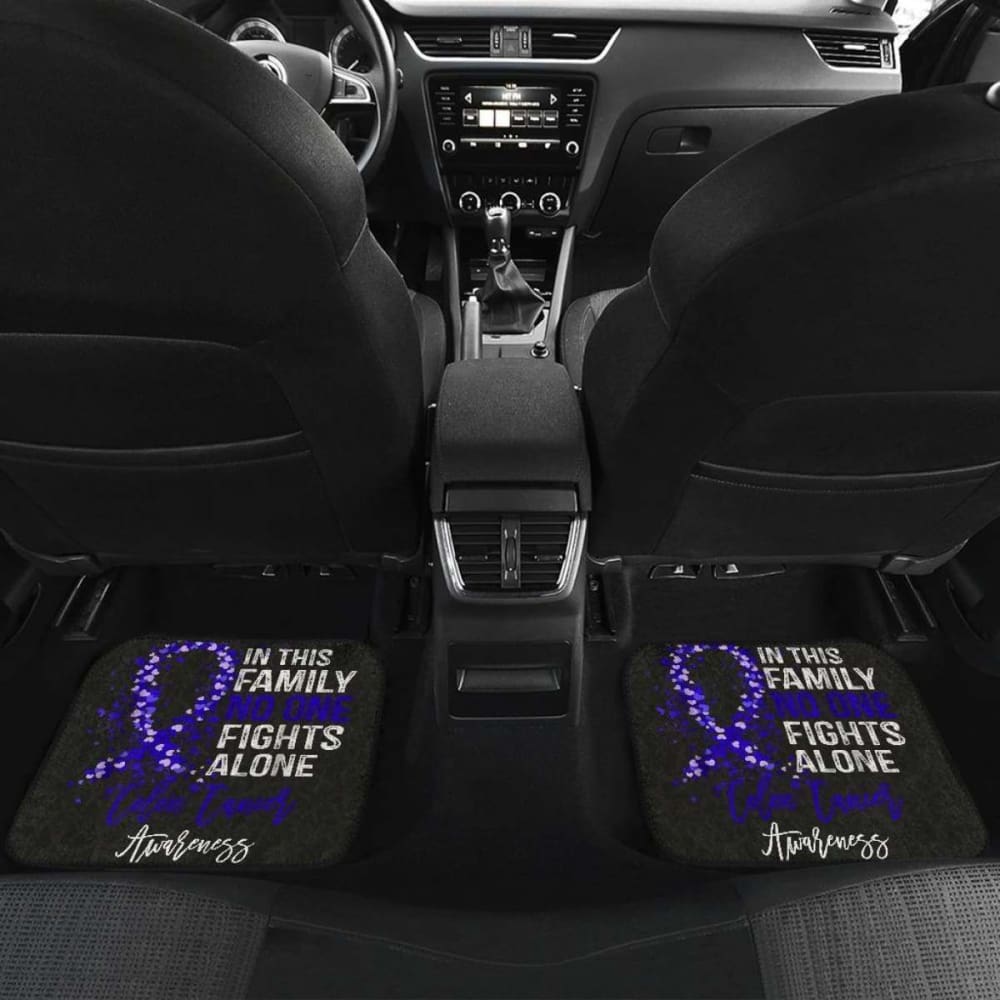 Colon Cancer No One Fights Alone Car Floor Mats 210101 - YourCarButBetter