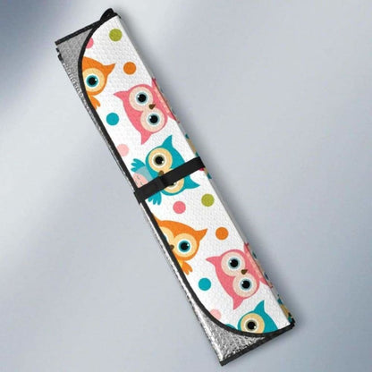 Color Cute Owl Pattern Car Auto Sun Shades 172609 - YourCarButBetter