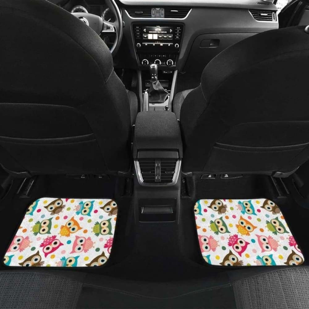 Color Cute Owl Pattern Front And Back Car Mats 201216