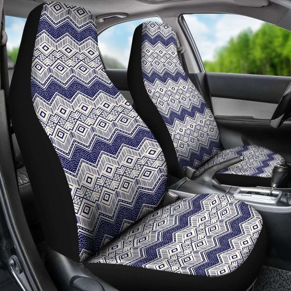 Colorful Aztec Blue And White Design 174510 - YourCarButBetter