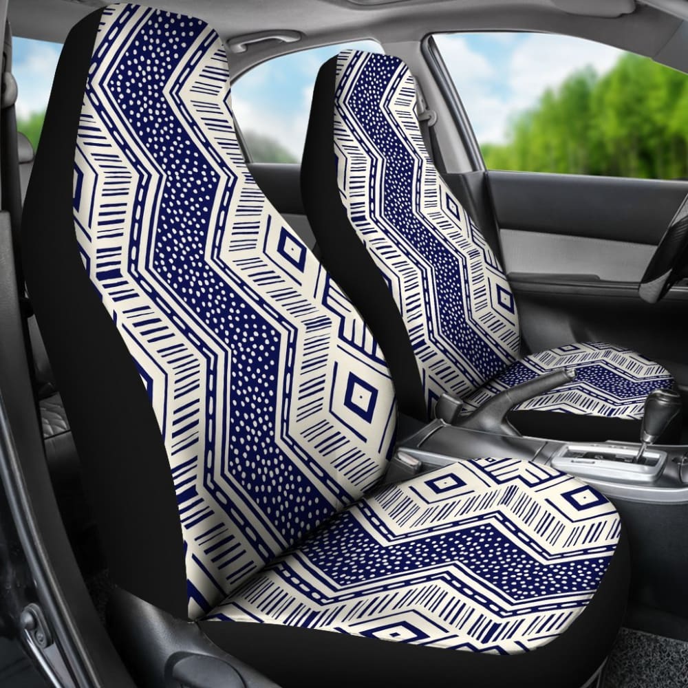 Colorful Aztec Blue And White Design 174510 - YourCarButBetter