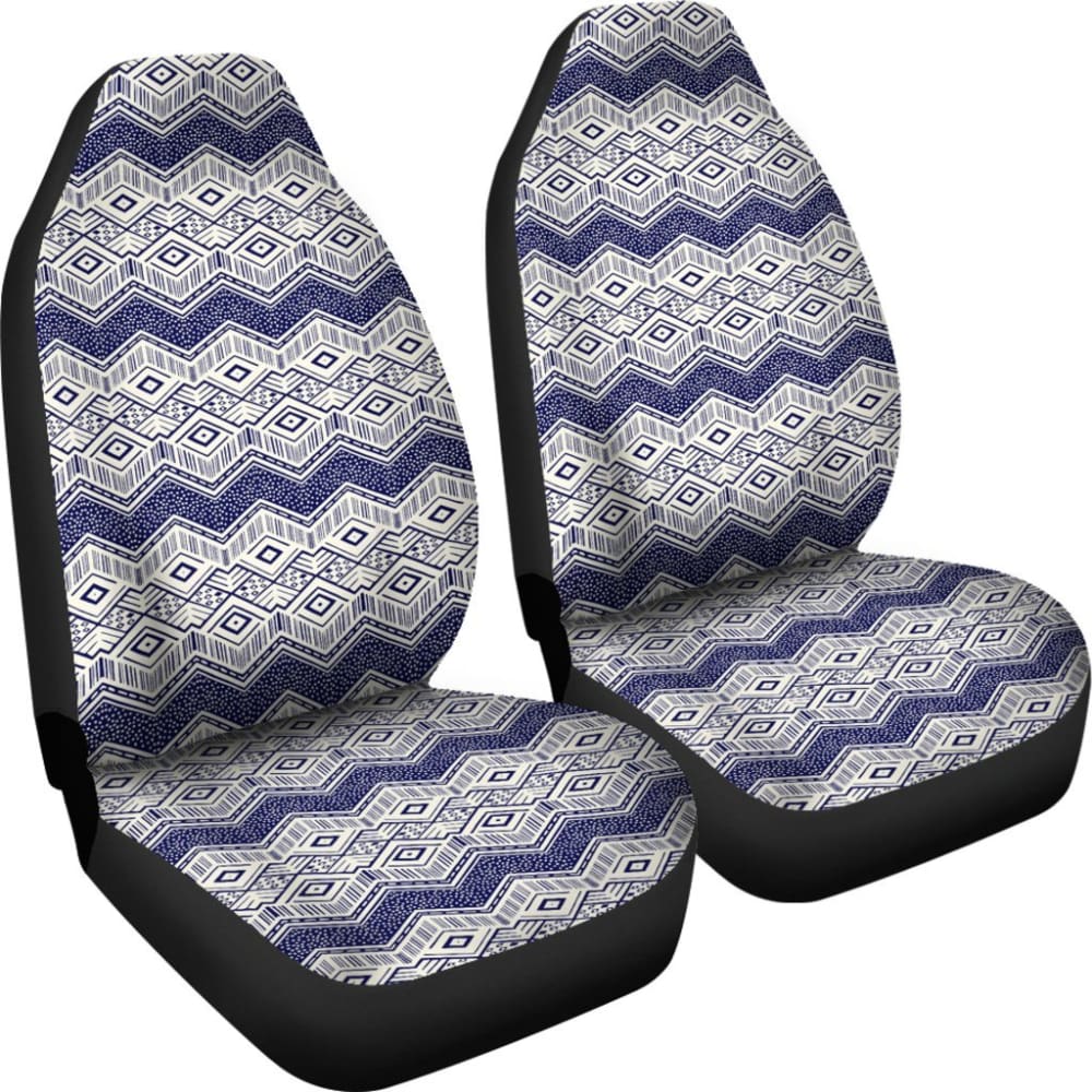 Colorful Aztec Blue And White Design 174510 - YourCarButBetter