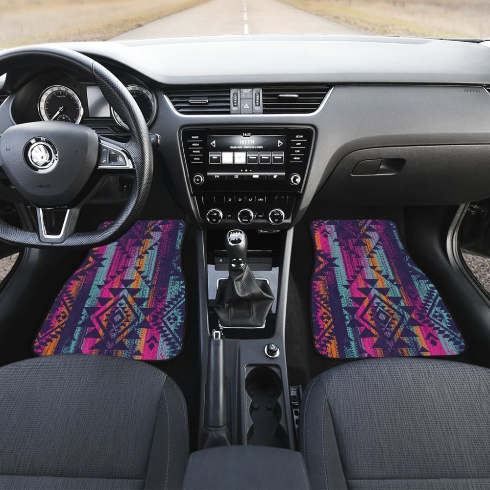Colorful Boho Aztec Streaks Car Floor Mats 094209 - YourCarButBetter