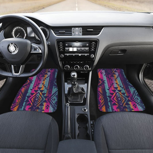 Colorful Boho Aztec Streaks Car Floor Mats 094209 - YourCarButBetter
