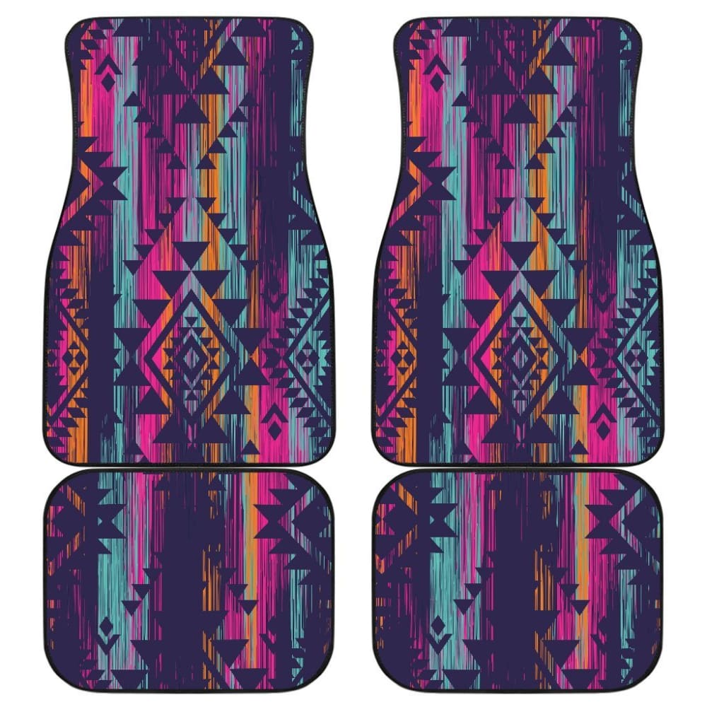 Colorful Boho Aztec Streaks Car Floor Mats 094209 - YourCarButBetter