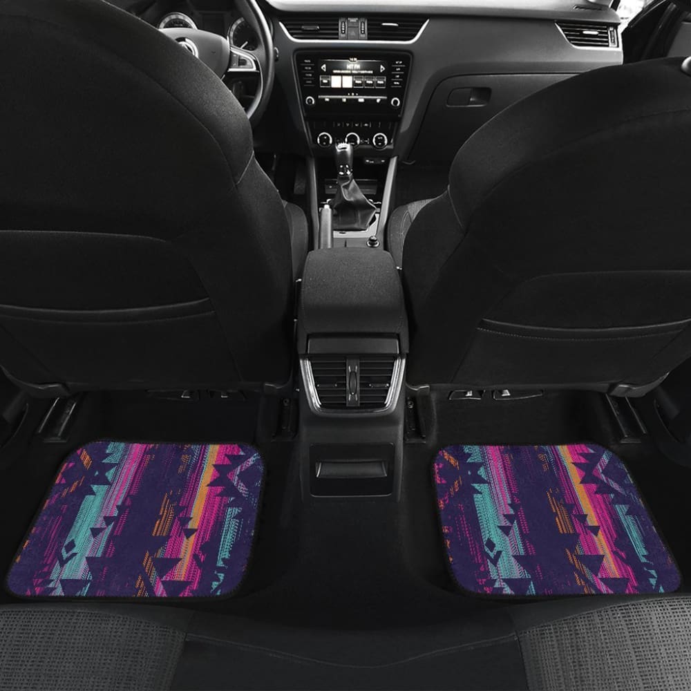 Colorful Boho Aztec Streaks Car Floor Mats 094209 - YourCarButBetter