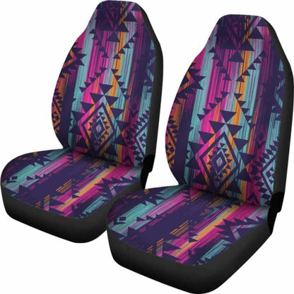 Colorful Boho Aztec Streaks Car Seat Covers 110424 - YourCarButBetter