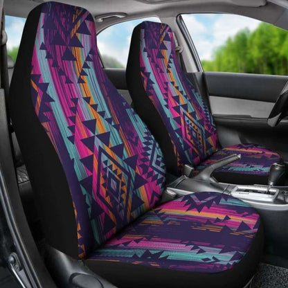 Colorful Boho Aztec Streaks Car Seat Covers 110424 - YourCarButBetter
