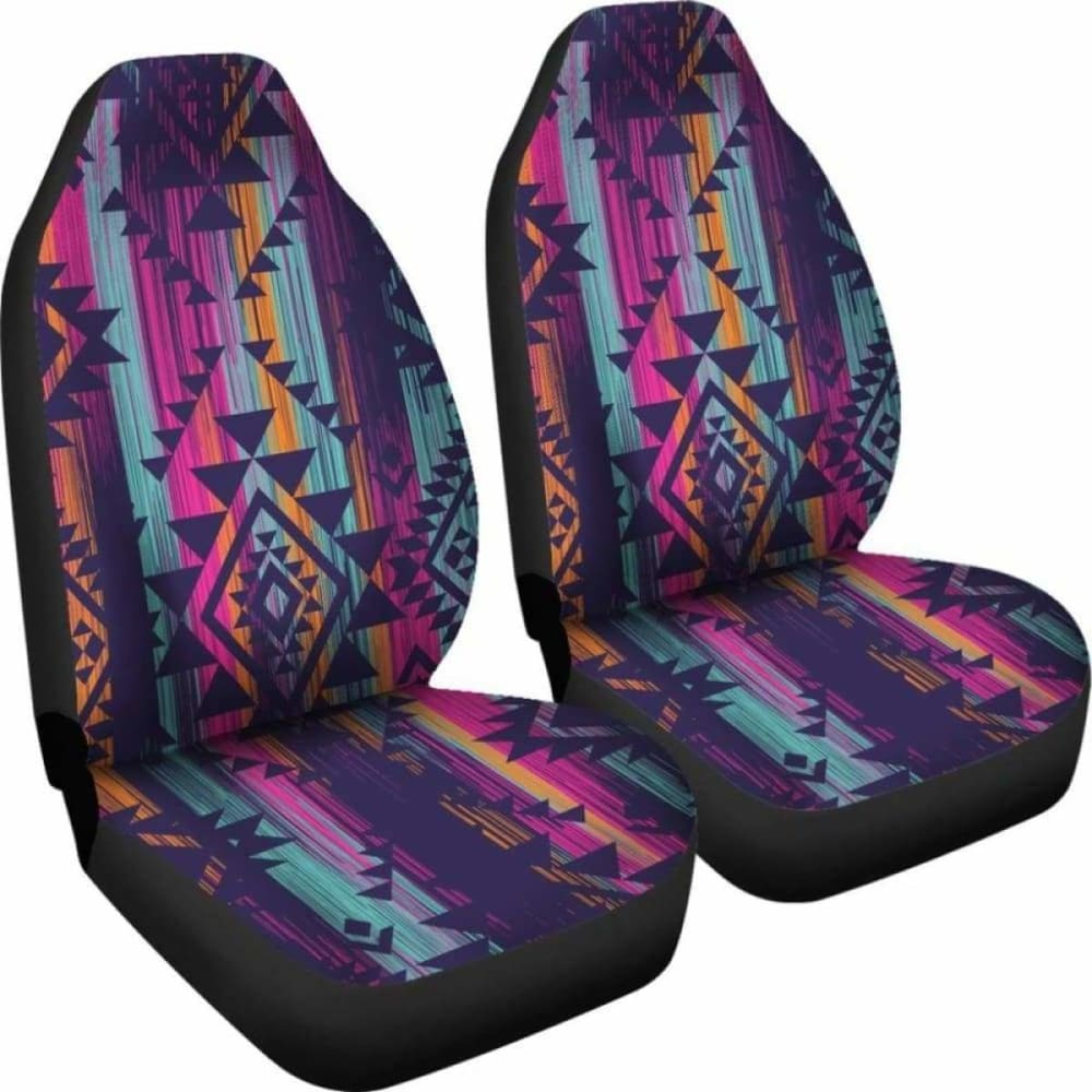 Colorful Boho Aztec Streaks Car Seat Covers 110424 - YourCarButBetter