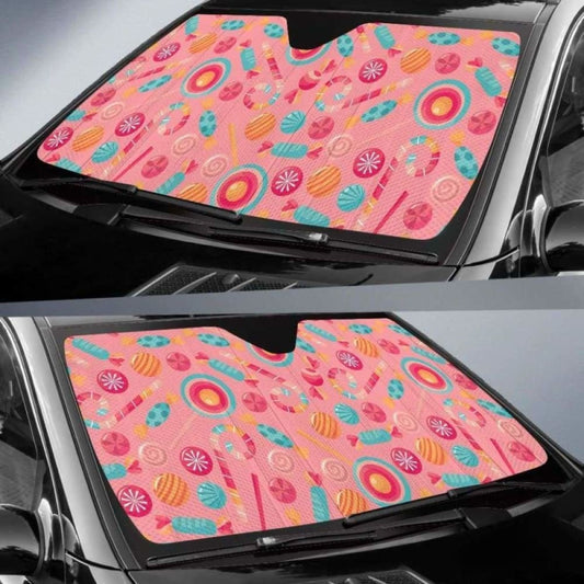 Colorful Candy Pattern Car Auto Sun Shades 103406 - YourCarButBetter