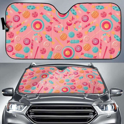 Colorful Candy Pattern Car Auto Sun Shades 103406 - YourCarButBetter