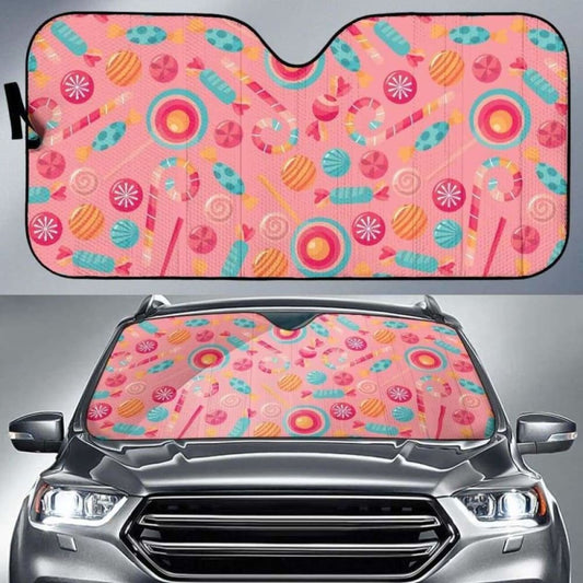 Colorful Candy Pattern Car Auto Sun Shades 103406 - YourCarButBetter