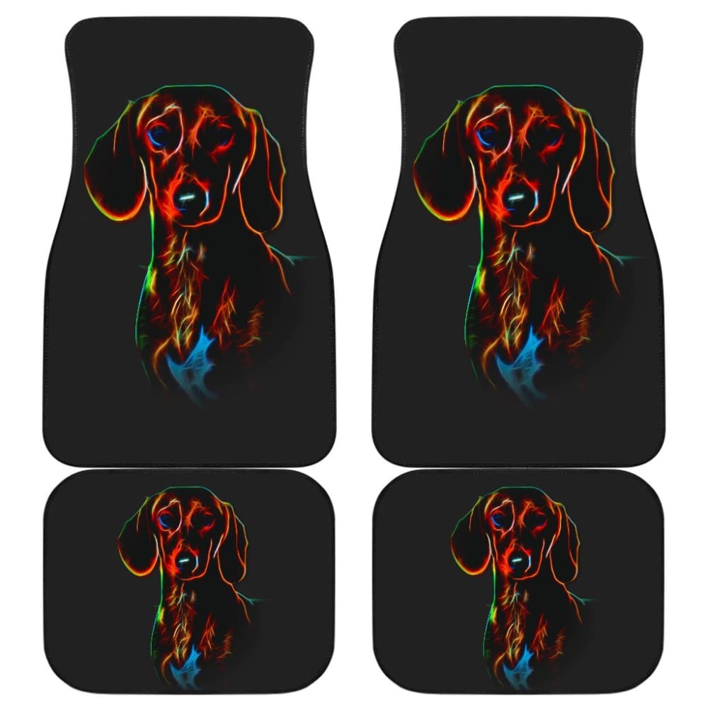 Colorful Dachshund Car Mat (Front & Back) 184610 - YourCarButBetter