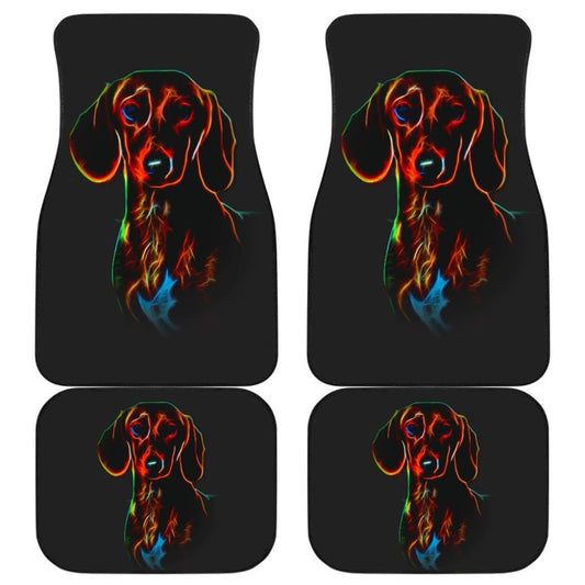 Colorful Dachshund Car Mat (Front & Back) 184610 - YourCarButBetter