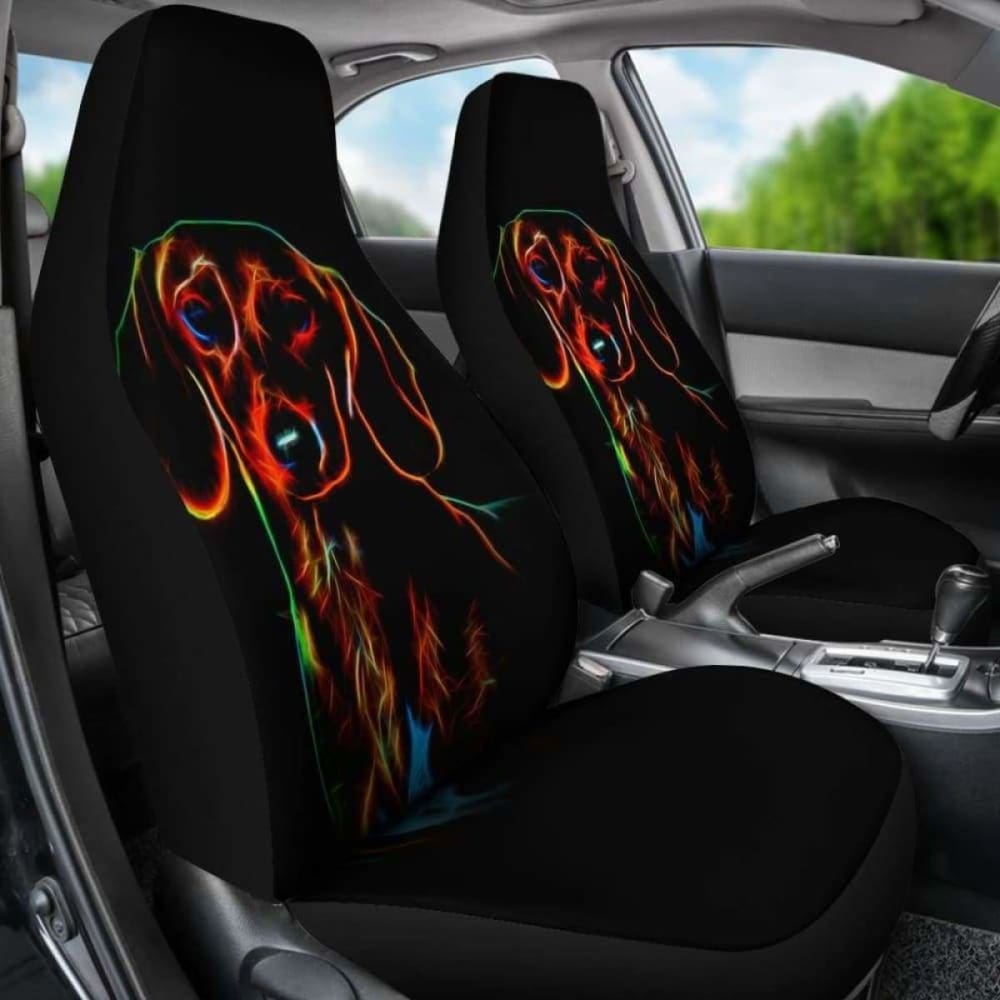 Colorful Dachshund Car Seat Cover 092813