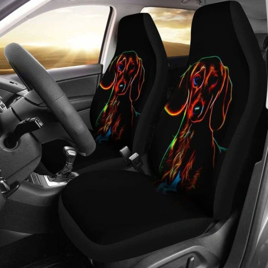 Colorful Dachshund Car Seat Cover 092813