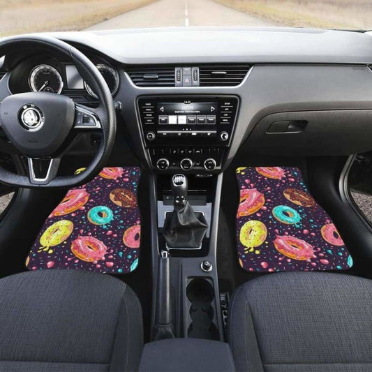 Colorful Donut Glaze Pattern Front And Back Car Mats 153908 - YourCarButBetter