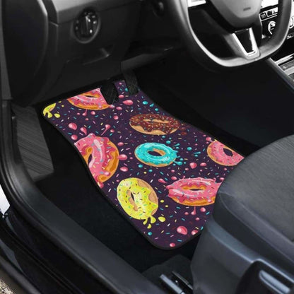 Colorful Donut Glaze Pattern Front And Back Car Mats 153908 - YourCarButBetter