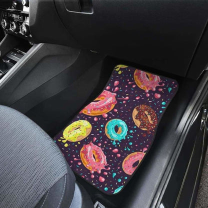 Colorful Donut Glaze Pattern Front And Back Car Mats 153908 - YourCarButBetter