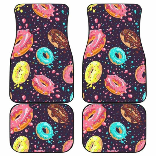 Colorful Donut Glaze Pattern Front And Back Car Mats 153908 - YourCarButBetter