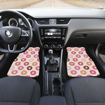 Colorful Donut Pattern Front And Back Car Mats 153908 - YourCarButBetter