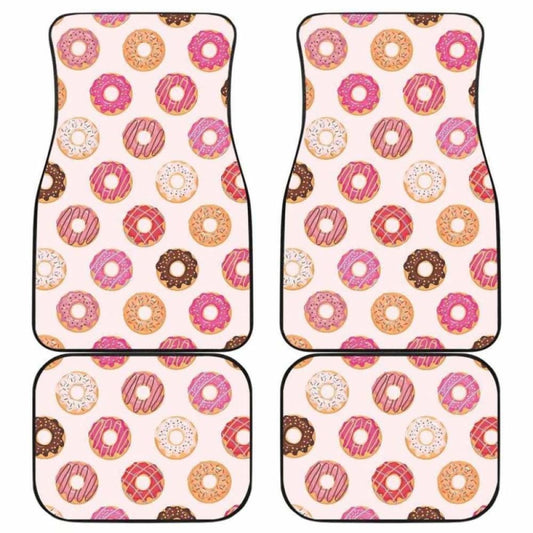 Colorful Donut Pattern Front And Back Car Mats 153908 - YourCarButBetter