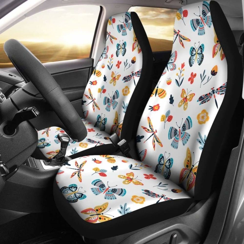 Colorful Dragonfly & Butterfly Car Seat Covers 135711