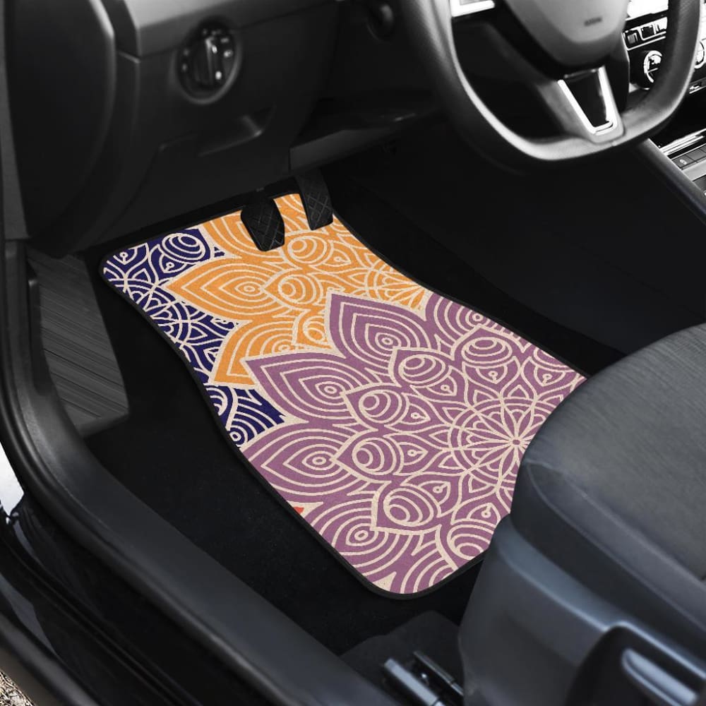 Colorful Floral Mandalas Car Floor Mats 093223 - YourCarButBetter